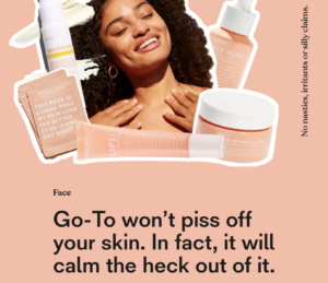 Go-To Skincare uses conversational copy on their website