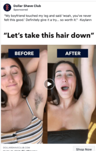 Dollar Shave Club Facebook Ad