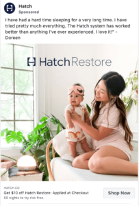 Facebook Ad for Hatch