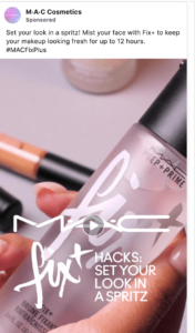 MAC Cosmetics Facebook Ad